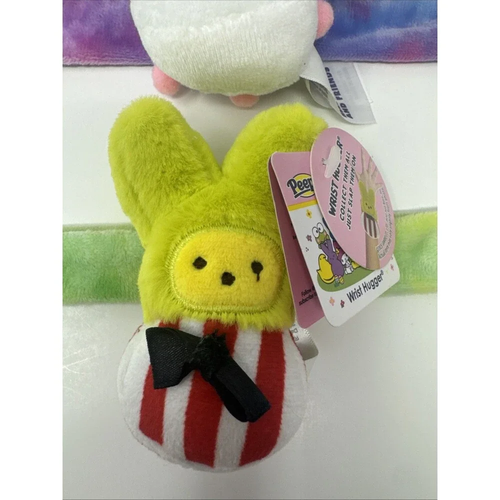 Peeps X Hello Kitty & Friends Wrist Huggers Easter Plush Slap Bracelet Set 3 NWT
